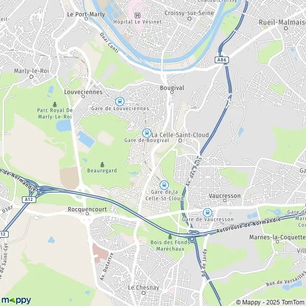 Plan La CelleSaintCloud carte de La CelleSaintCloud (78170) et infos pratiques